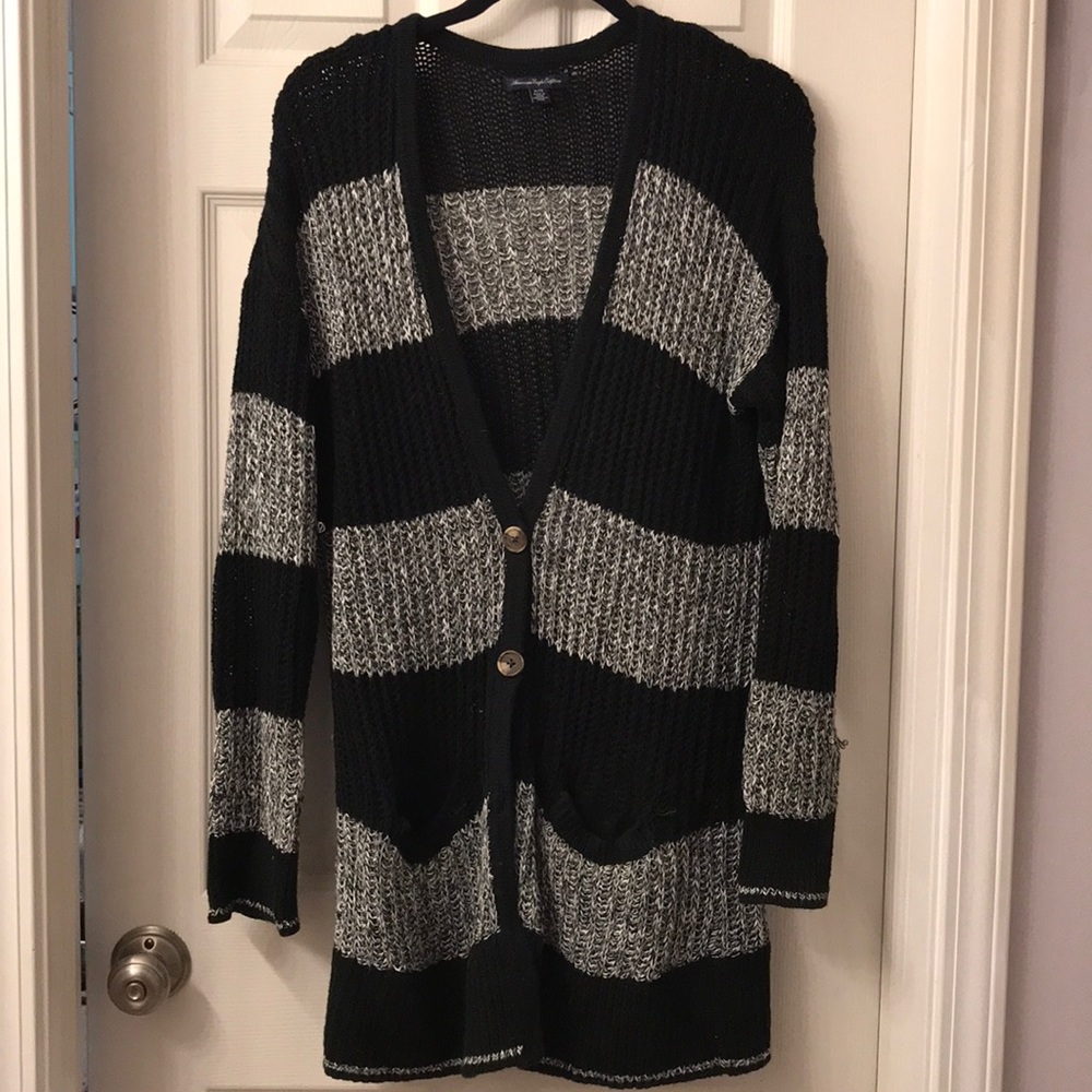 {American Eagle} Long Button Up Sweater | XL